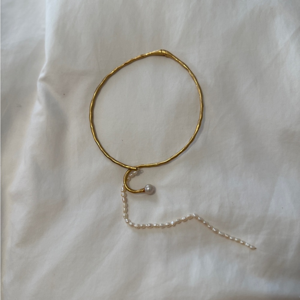 Zara Freshwater Pearl gold-plated necklace